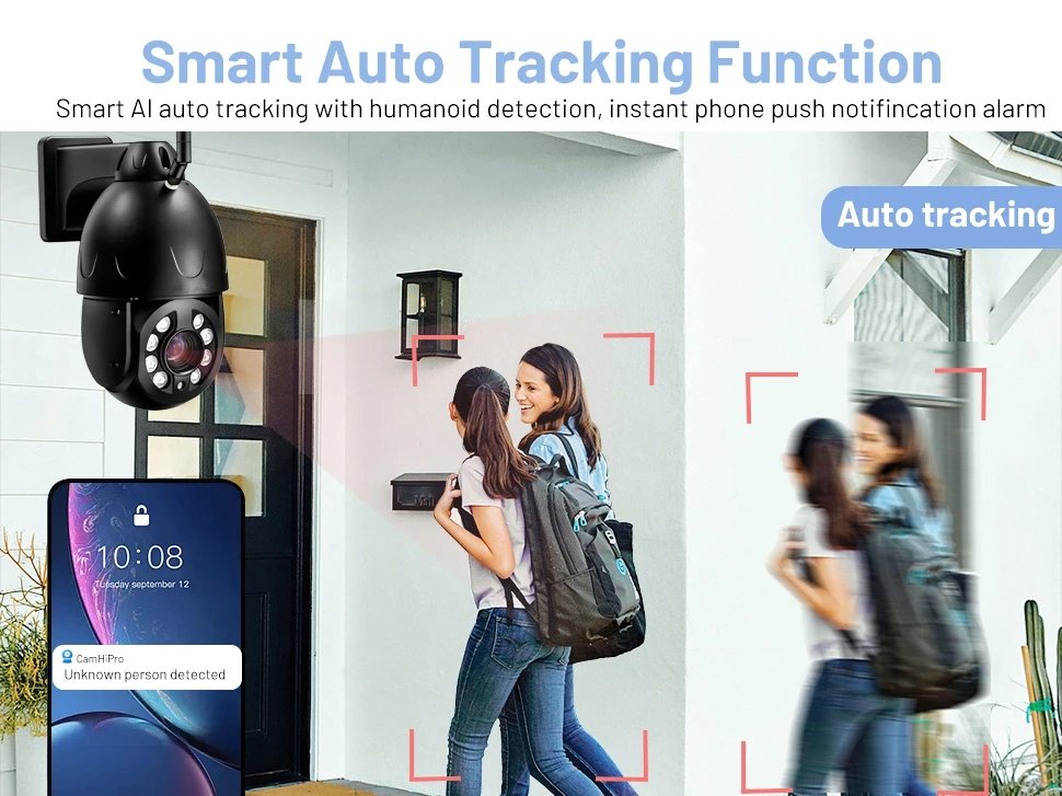4G SIM card PTZ camera with AI human and vehicle auto tracking SNO-PTZ80W-4G-80