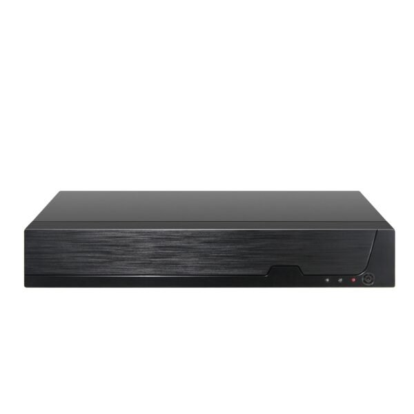 SNOSECURE Camhi Pro 4K 8ch POE NVR front view, compact metal case network video recorder