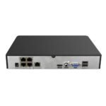 SNOSECURE 4CH POE NVR rear panel with HDMI, LAN and POE ports
