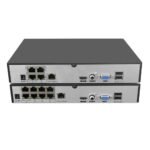Close-up of POE ports on SNOSECURE 4ch 8ch 4K NVR supporting plug and play IP cameras