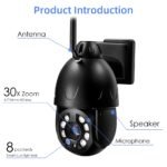 Outdoor PTZ dome camera full-color night vision with dual-light LEDs