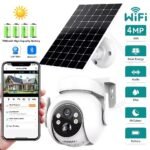 SNOSECURE 4MP wireless security camera with solar panel