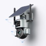 Human Detection Dome CCTV Camera with Dual Lens Solar Power