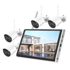 Xmeye 10 inch wireless NVR kit with 4CH 3.0P cameras