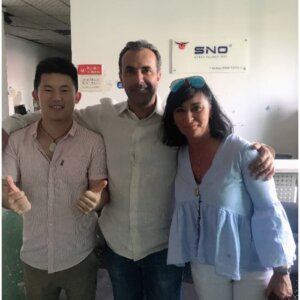 Middle East security products importer visiting SNOSECURE solar camera factory