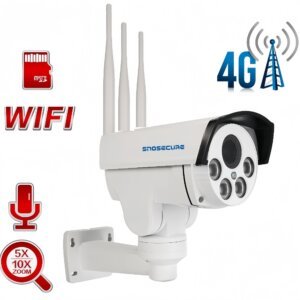 SNOSECURE 4K PTZ Bullet WiFi 4G Camera for Outdoor Surveillance