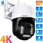 SNOSECURE 8MP 4K PTZ Speed Dome WiFi Security Camera