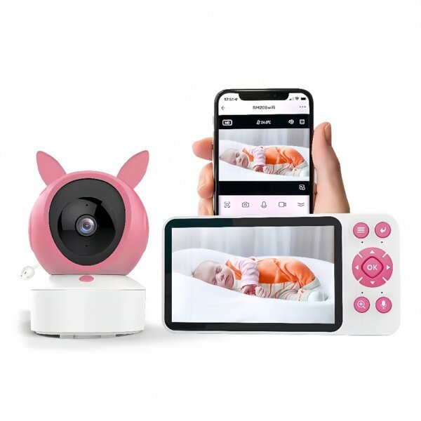 SNOSECURE Tuya Smart WiFi 1080P Baby Monitor Manufacturer Supplier Pink Color