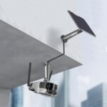 Weatherproof Bullet Camera with Solar Panel and Dual Lens