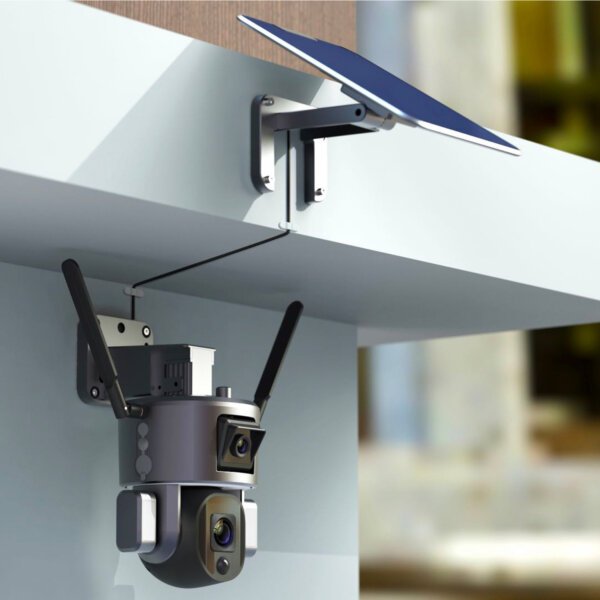 Wireless 4G Dome Camera Solar Powered Outdoor Surveillance