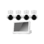 4CH XMEye app remote viewing for 8CH POE security camera system with monitor