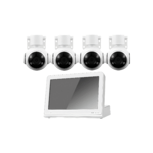 4CH XMEye app remote viewing for 8CH POE security camera system with monitor