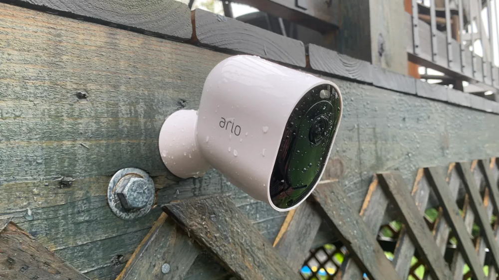 Arlo wireless security camera wall mounted installation