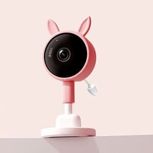 Baby monitor with smart life APP WiFi connectivity and smart features Pink Color