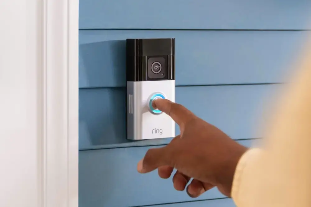 Lifestyle photo of Ring being installed by a homeowner