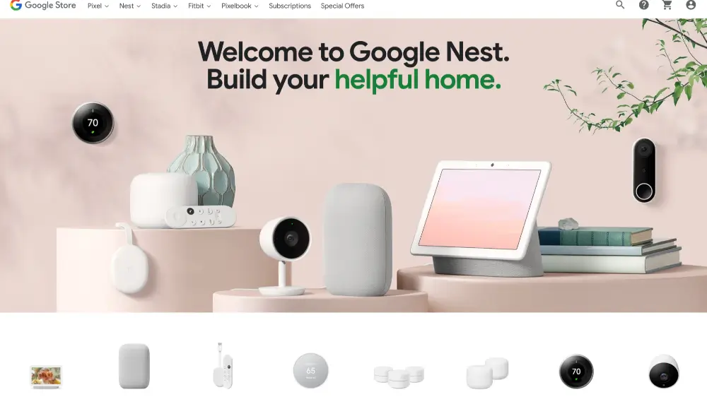 Google Nest Cam IndoorOutdoor product family display