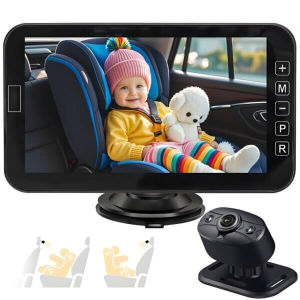 Baby Car Camera with 7 Inch Screen for Car Backseat Baby Car Monitor Baby for Viewing Infant in Rear Facing Seat