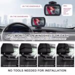 Infant safety car camera with HD rear view monitoring