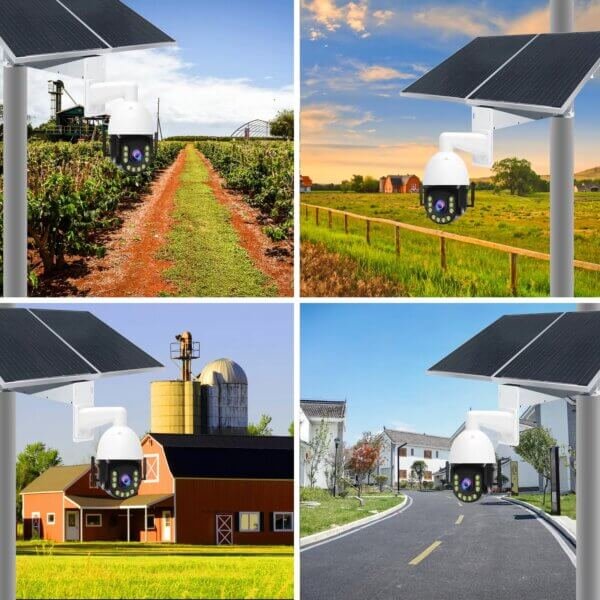 8MP 36X Optical Zoom Solar Powered 4G EU Version PTZ Camera With 120W60AH Rechargeable Li Batteries