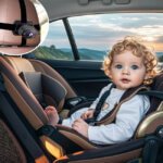 Rear view baby car camera with night vision display