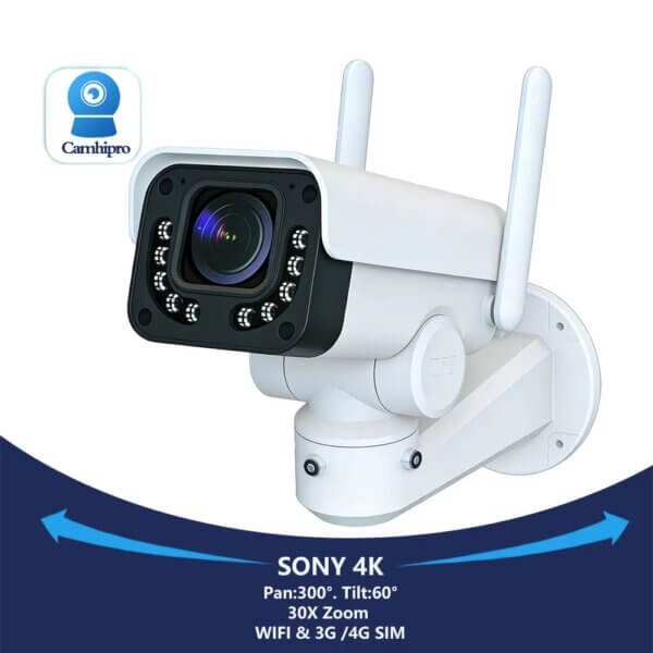 SNOSECURE 4K 8MP PTZ wireless camera with 30X zoom