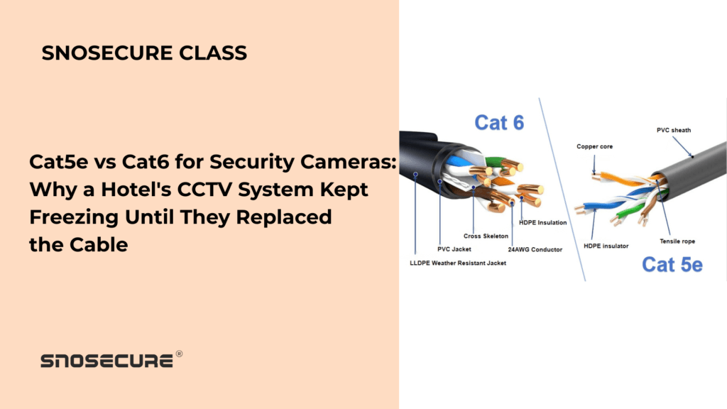 Cat5e vs Cat6 for Security Cameras: Why a Hotel’s CCTV System Kept Freezing Until They Replaced the Cable