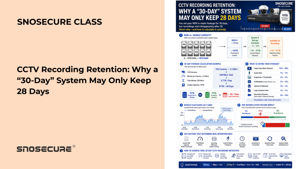 CCTV Recording Retention: Why a “30-Day” System May Only Keep 28 Days
