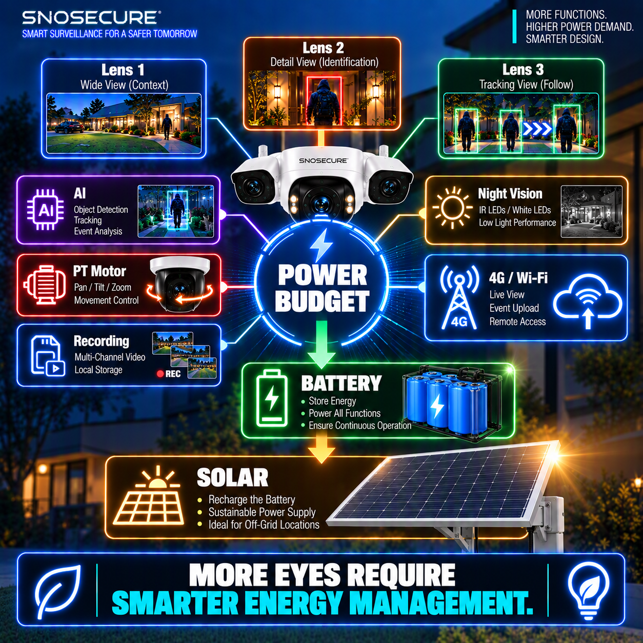 The Multi-Lens Power Budget