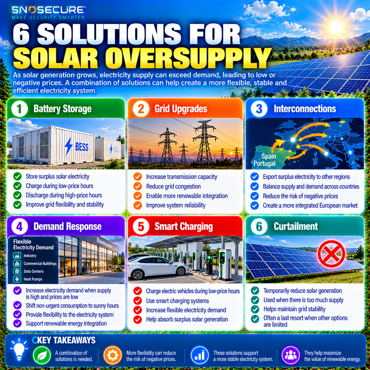 Six solutions for managing solar electricity oversupply and negative prices