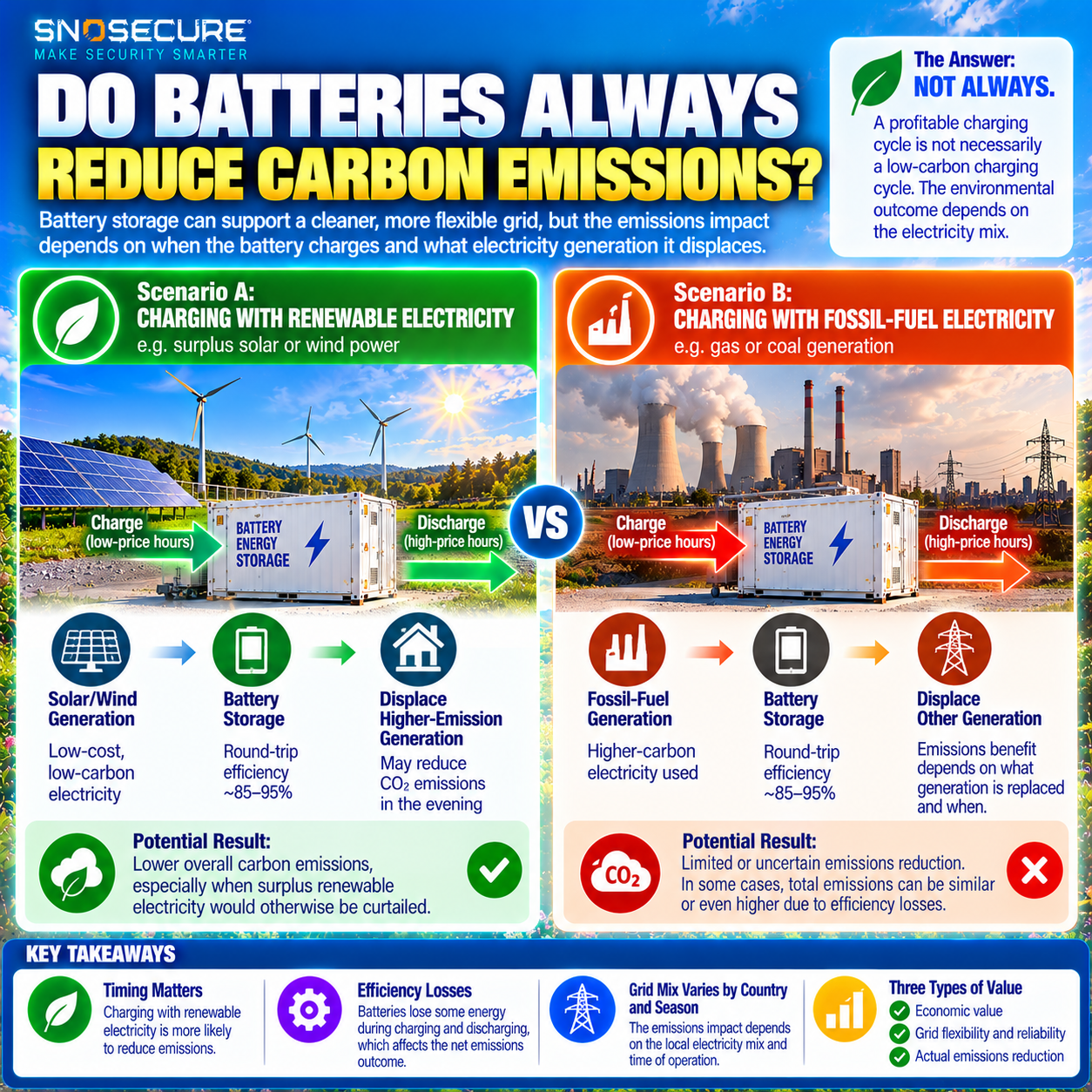 DO BATTERIES ALWAYS REDUCE CARBON EMISSIONS?