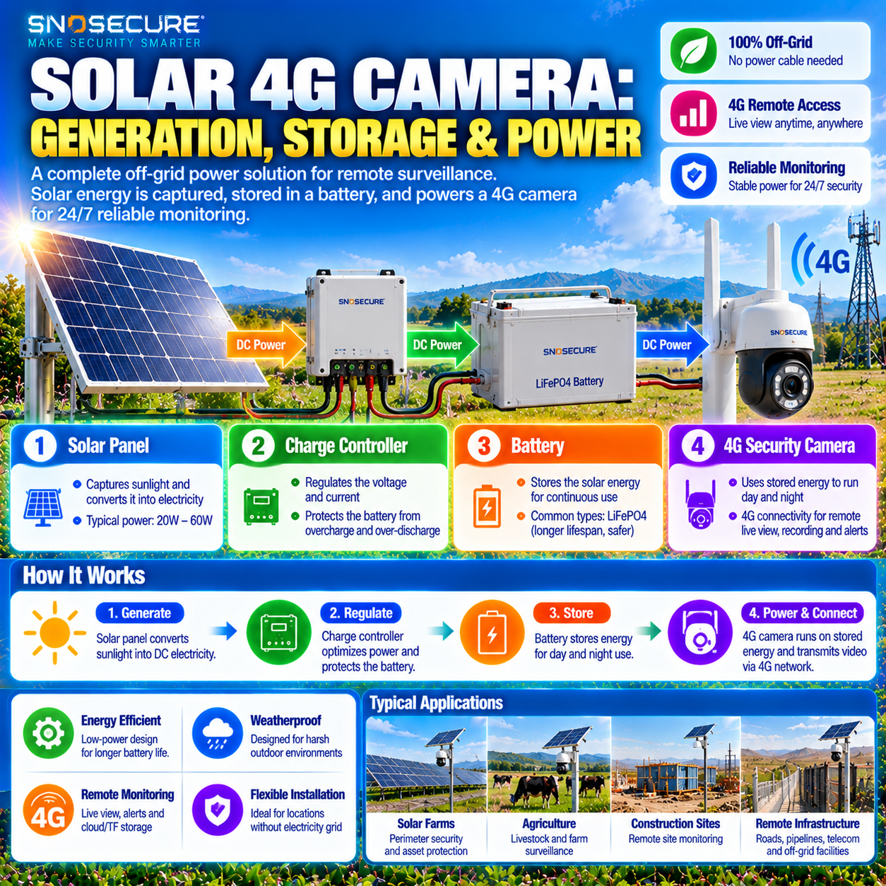 SOLAR 4G CAMERA: GENERATION, STORAGE & POWER