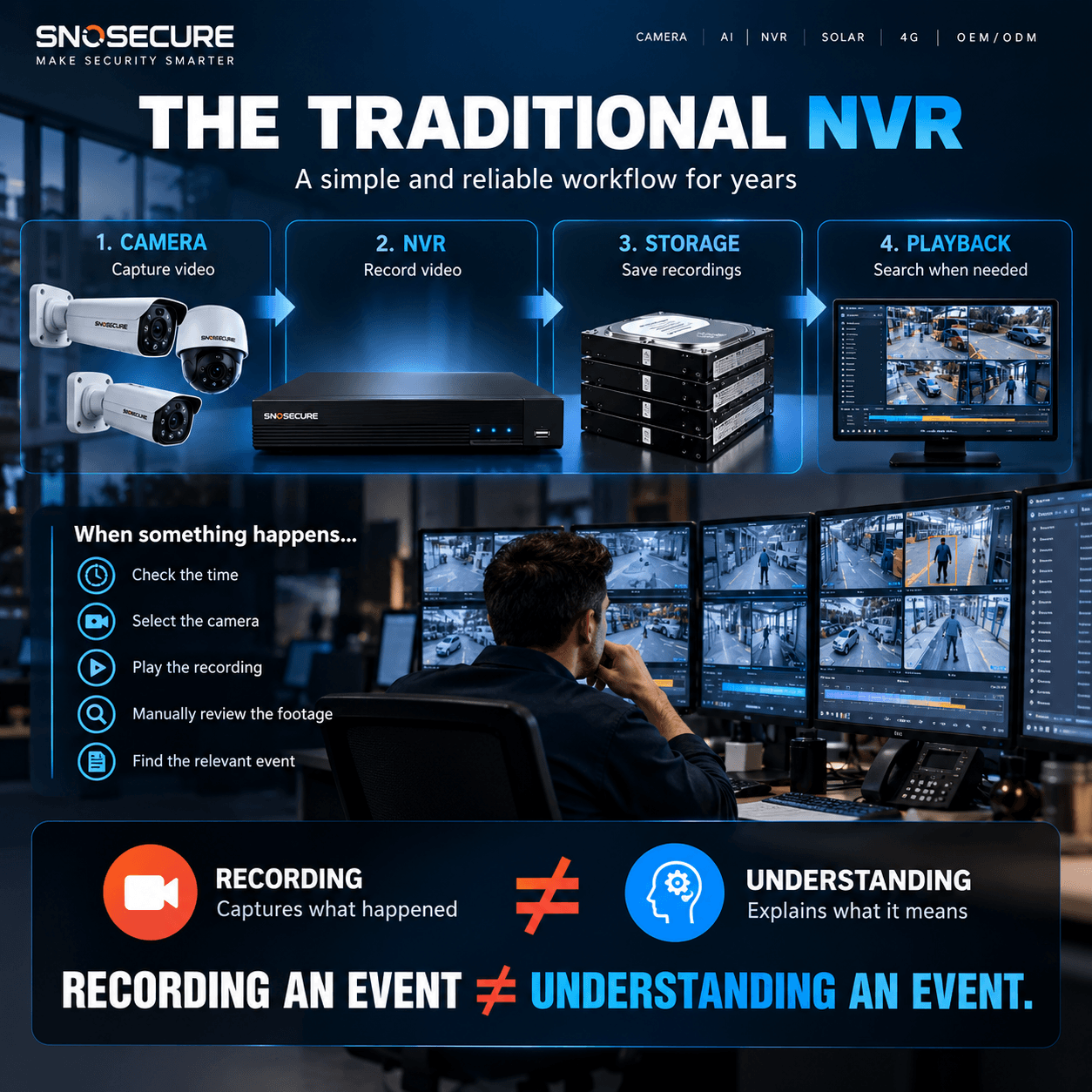 RECORDING AN EVENT ≠ UNDERSTANDING AN EVENT.