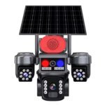 SNOSECURE 4K 8MP 4-lens solar PTZ security camera
